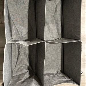 4-Shelf Hanging Polyester and Cotton Closet Organizer with Hanging Hooks